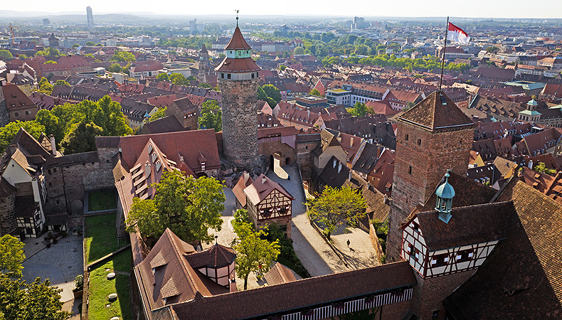 Bild: Luftbild der Kaiserburg Nürnberg